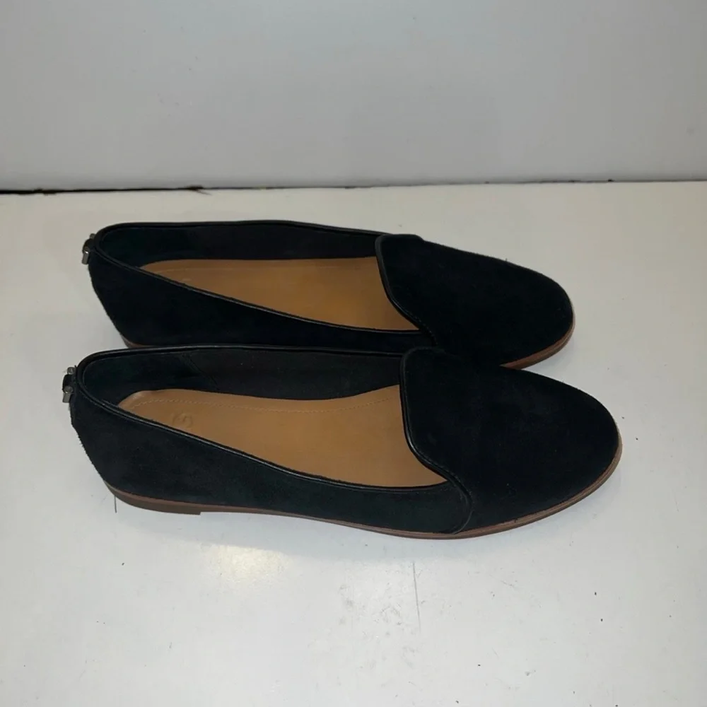UGG Women's Sz 6.5 M Bonnie Black Suede Closed Toe Slip On Loafers Flats
